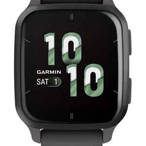 Garmin Black Smartwatch with Sleek Design and Digital Display